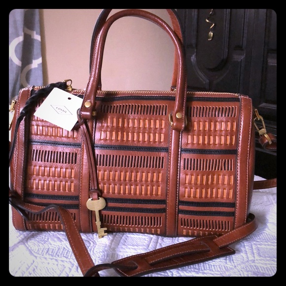 Fossil Handbags - gorgeous leather Fossil Kendall satchel NWT